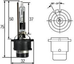 Hella 8Gs007001151 Ampul D2R 35W P32D-3 Mercedes Benz N9101390000