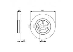 Bosch 986479130 Fren Diski Arka 508 1.6Vtı 1.6Thp 1.6Hdı 2.0Hdı 1