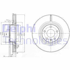 Delphi Bg3939 Fren Diski Ön A6 2004 Sonrası 2.0 Tdı 2.7 Tdı 2.8 Fsı 4.2 A8