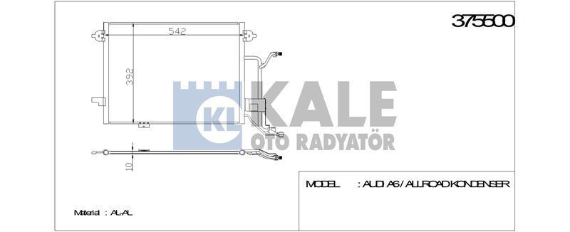 Kale 375500 Klima Radyatörü A6 1997 Sonrası 2.5 Tdı 641X409X16