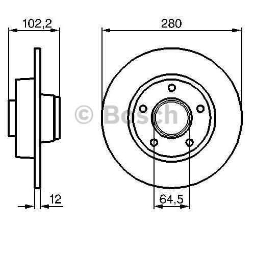 Bosch 986479144 Fren Diski Arka Trafıc Iı 2001 Sonrası / Vıvaro A 2001 Sonrası / Pr