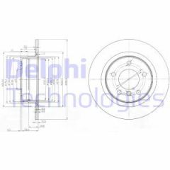 Delphi Bg3960 Fren Diski Arka Bmw 1 E81 E87 2003 Sonrası Bmw 3 E90 2005 Sonrası Tak