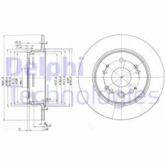 Delphi Bg3979 Fren Diski Arka Crv Iı 01-06 2.0 Düz 282Mm