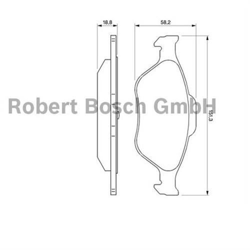 Bosch 986495220 Fren Balatası Ön Fıesta Iv 1995 Sonrası Fıesta V 2001 Sonrası Fusıo