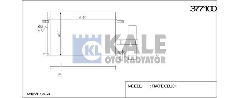 Kale 377100 Klima Radyatörü Lacettı J200 2004 Sonrası 1.4 1.6 1.8 16V / Nu