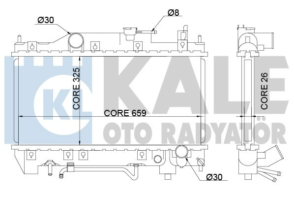 Kale 342190 Radyatör Avensıs  Al-Pl-Brz