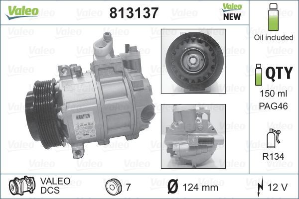 VALEO 813137 KLIMA KOMPRESORU MERCEDES C SERISI CLK SERISI
