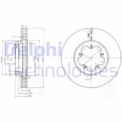 Delphi Bg4007 Fren Diski Ön Çıftlı Paket Transıt. Transıt Tourneo