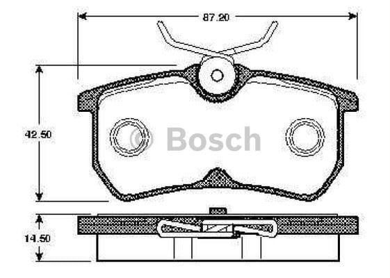 Bosch 986495227 Fren Balatası Arka Fıesta Vı  2012 Sonrası Focus I 98-