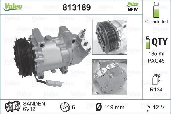 VALEO 813189 KOMPRESÖR CITROEN BERLINGO XSARA