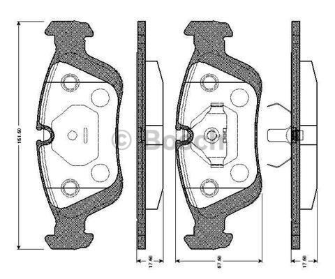 Bosch 986495229 Fren Balatası Ön Bmw 3  E36 Bmw Z3 3.16 3.18 3.20