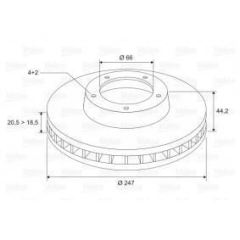 Valeo 186195 Fren Diski Ön 205 1.6 Gtı 1.9 Gtı Havalı 247Mm