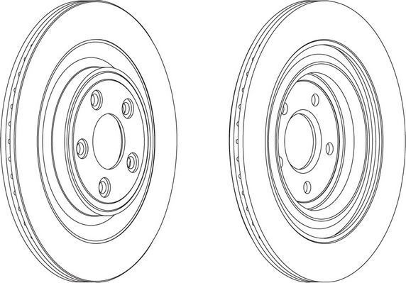 Ferodo Ddf1703 Fren Diski Arka Jaguar Xf Xj Xk 08-Rover