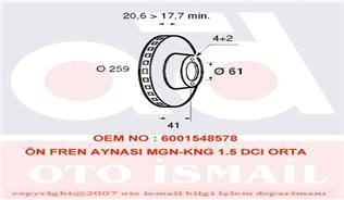 Valeo 186208 Fren Diski Ön Clıo Iı Clıo Symbol Kangoo Megane I Tw