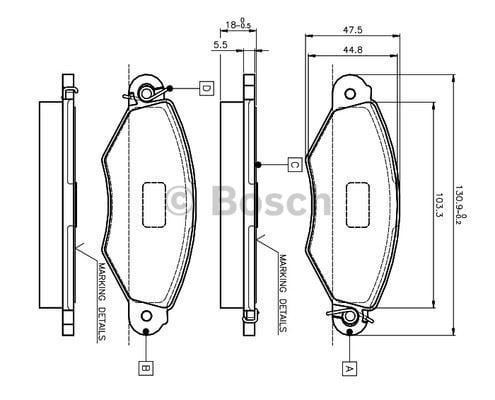 Bosch 986495235 Fren Balatası Ön Fişli Kangoo I 1998 Sonrası / Xsara 97-