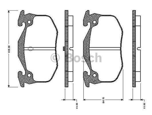 Bosch 986495236 Fren Balatası Arka Clıo I 1990 Sonrası Clıo Iı Megane I 95