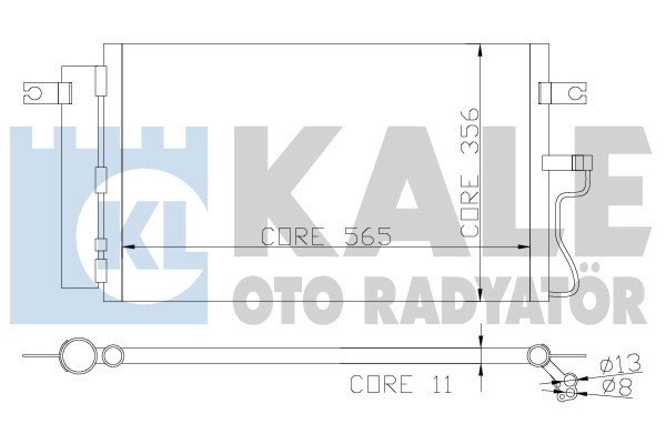 Kale 379000 Klima Radyatörü Accent Accent Iı Al Al 597X360X16