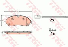 Trw Gdb2117 Fren Balatası Ön Fişli Tourneo Custom 12-