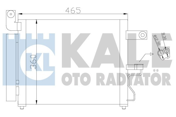 Kale 379100 Klima Radyatörü Accent Accent Iı Al Al 448X370X16