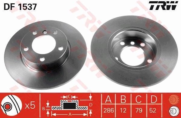 Trw Df1537 Fren Diski Ön Bmw 3 E36  Düz 286Mm
