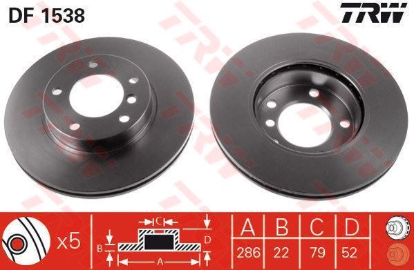 Trw Df1538 Fren Diski Ön Bmw 3 E36  Bmw Z3 Bmw Z4  1991 Sonrası Havalı 286