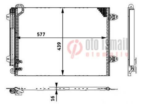Kale 342305 Klima Radyatörü Passat B6 2005 Sonrası B7  2010 Sonrası Cc 2008 Sonrası 577X439X1