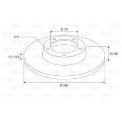 Valeo 186274 Fren Diski Ön Bmw 3 E36  Düz 286Mm