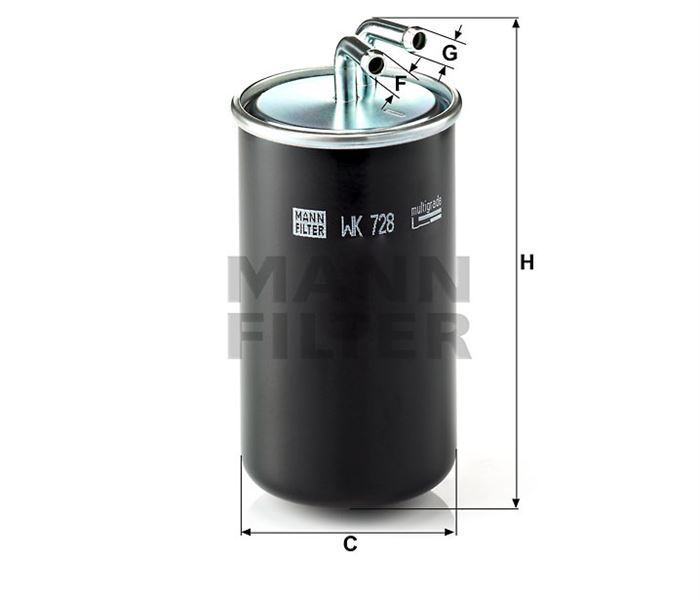 Mann Wk728 Mazot Filtresi Grandıs 05-11 2.0 Dı-D Lancer 2008 Sonrası Outla