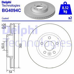 Delphi Bg4094C Fren Diski Tk Boyalı Ford Galaxy Mondeo S-Max Land