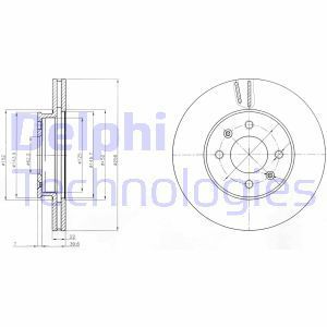 Delphi Bg4096 Fren Diski Ön Accent Era 2007 Sonrası İ20 2009 Sonrası / Rıo Iı 2005 Sonrası H
