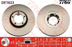 Trw Df1623 Fren Diski Ön Transıt T15 94-00 Havalı 270Mm