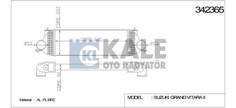Kale 342365 Turbo Radyatörü Suzukı Grand Vıtara Iı Al-Pl-Brz