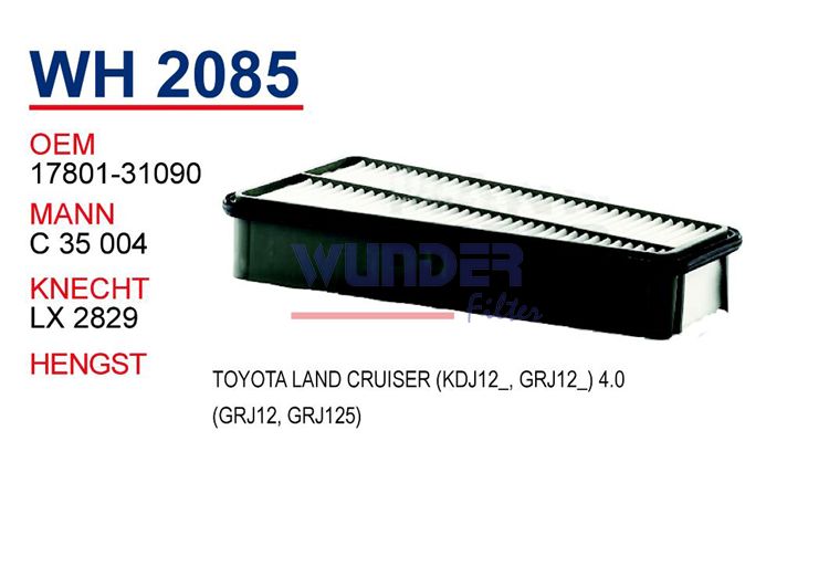 WUNDER WH2085 HAVA FİLTRESİ - TOYOTA LAND CRUISER (KDJ12_, GRJ12_