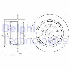 Delphi Bg4108C Fren Diski Arka (5D 292Mm) Juke 10-Qashqaı 07-