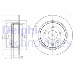 Delphi Bg4108C Fren Diski Arka (5D 292Mm) Juke 10-Qashqaı 07-