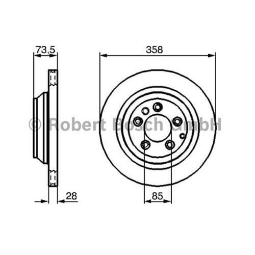 Bosch 986479259 Fren Diski Arka Touareg 04-10 5.0 R50 Tdı 6.0 W12