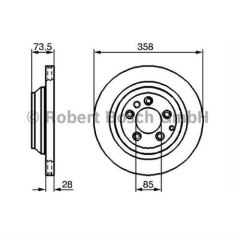 Bosch 986479259 Fren Diski Arka Touareg 04-10 5.0 R50 Tdı 6.0 W12