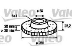 Valeo 186313 Fren Diski Ön Golf Iıı 1991 Sonrası Passat B4 1994 Sonrası Vento 1991 Sonrası H