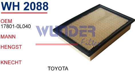 WUNDER WH2088 HAVA FİLTRESİ - TOYOTA HİLUX -FORTUNER 2,4 D-2,5 D-