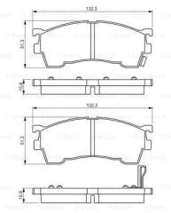 Bosch 986495265 Fren Balatası Ön 323 F F 94-04 626 91-97 Mx-6 91-