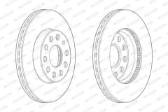 Ferodo Ddf2400C-1 Disk Ayna Ön Golf7 A3 Leon  2013 Sonrası Bm (Adet Fiyat)