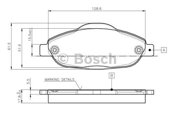 Bosch 986495266 Fren Balatası Ön 308 2007 Sonrası 3008 09-