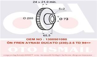 Valeo 186418 Fren Diski Ön 14Q Ducato 94-16 / Boxer 94-16 / Jumpe