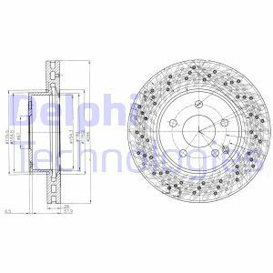 Delphi Bg4142C Fren Diski Ön Mercedes C204  2011 Sonrası S204 07-04 W204 07
