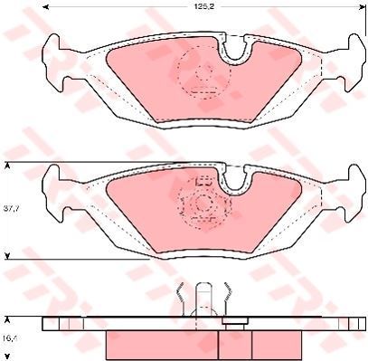 Trw Gdb299 Fren Balatası Arka Bmw 3  E30 Bmw 5  E28 Bmw 6  E24 Bm