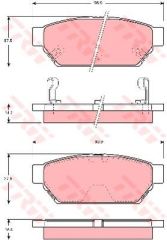 Trw Gdb3045 Fren Balatası Arka Carısma 00-06  Colt 92-03 Lancer 9