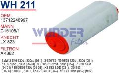 WUNDER WH211 HAVA FİLTRESİ - LAND ROVER FREELANDER2.0 TD4 (KISA)