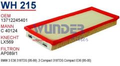 WUNDER WH215 HAVA FİLTRESİ - BMW E36 318 TDS COMPACT M41
