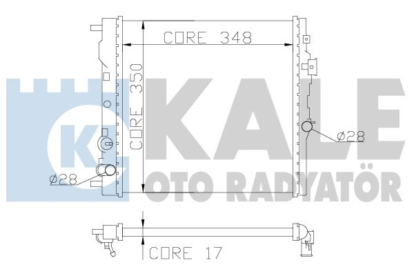 Kale 383800 Radyatör Cıvıc Iv V Al Pl Brz 350X348X26