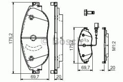 Bosch 986495350 Fren Balatası Ön Passat B7  2010 Sonrası Sharan  2010 Sonrası / Alham